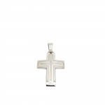 Croce in oro bianco k14 (code H1820